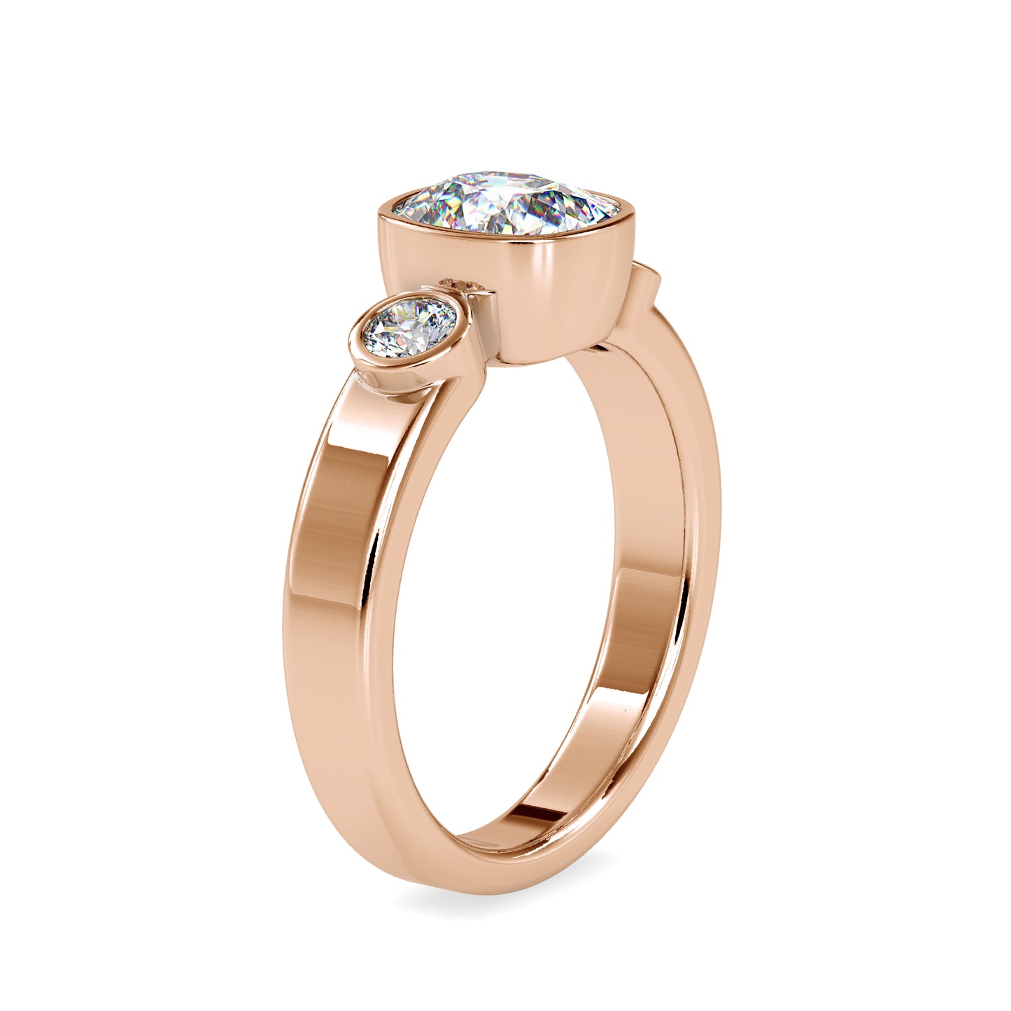 The Nona Threestone Ring (1 to 2 cts)
