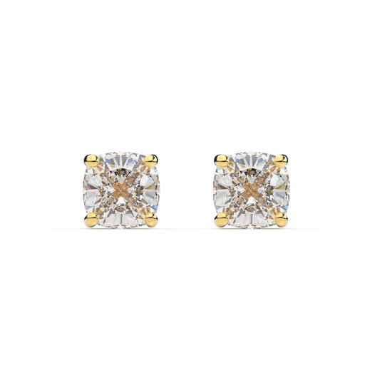 Cushion Solitaire Earrings