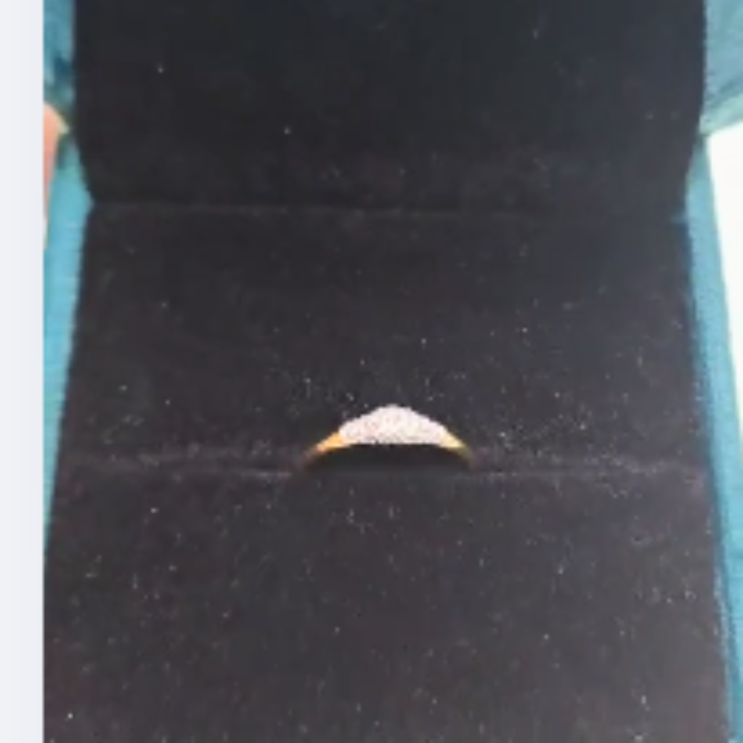 Crushed Diamond Ring in Moissanite and Lab Diamond by Vai Ra