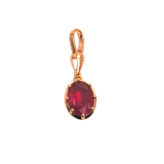 Ruby Button Pendant