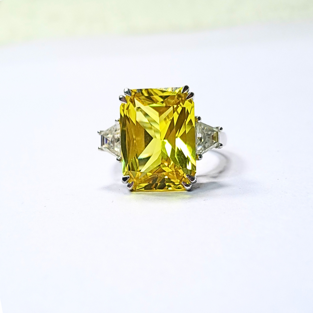 Yellow Sapphire Statement Ring (16 CT)
