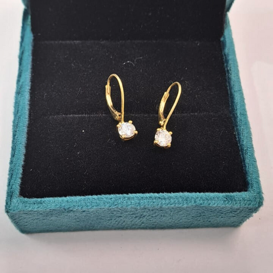 Perle Ear drops in Moissanite and Lab Diamond by Vai Ra