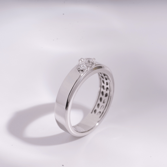 Adore Couple Ring set in Moissanite and Lab Diamond by Vai Ra