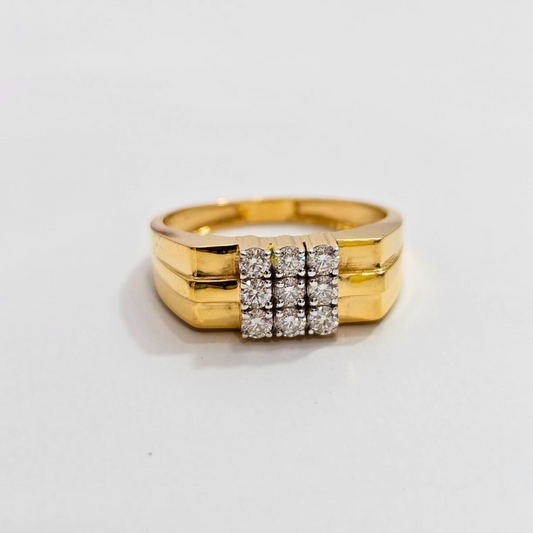 Vertex Men's Band in Diamond and Moissanite by Vai Ra