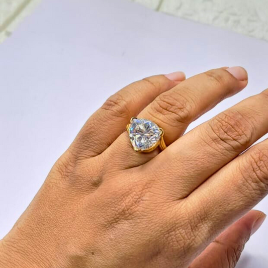 Arkaa 12 CT Trillion Ring in Moissanite by Vai RA