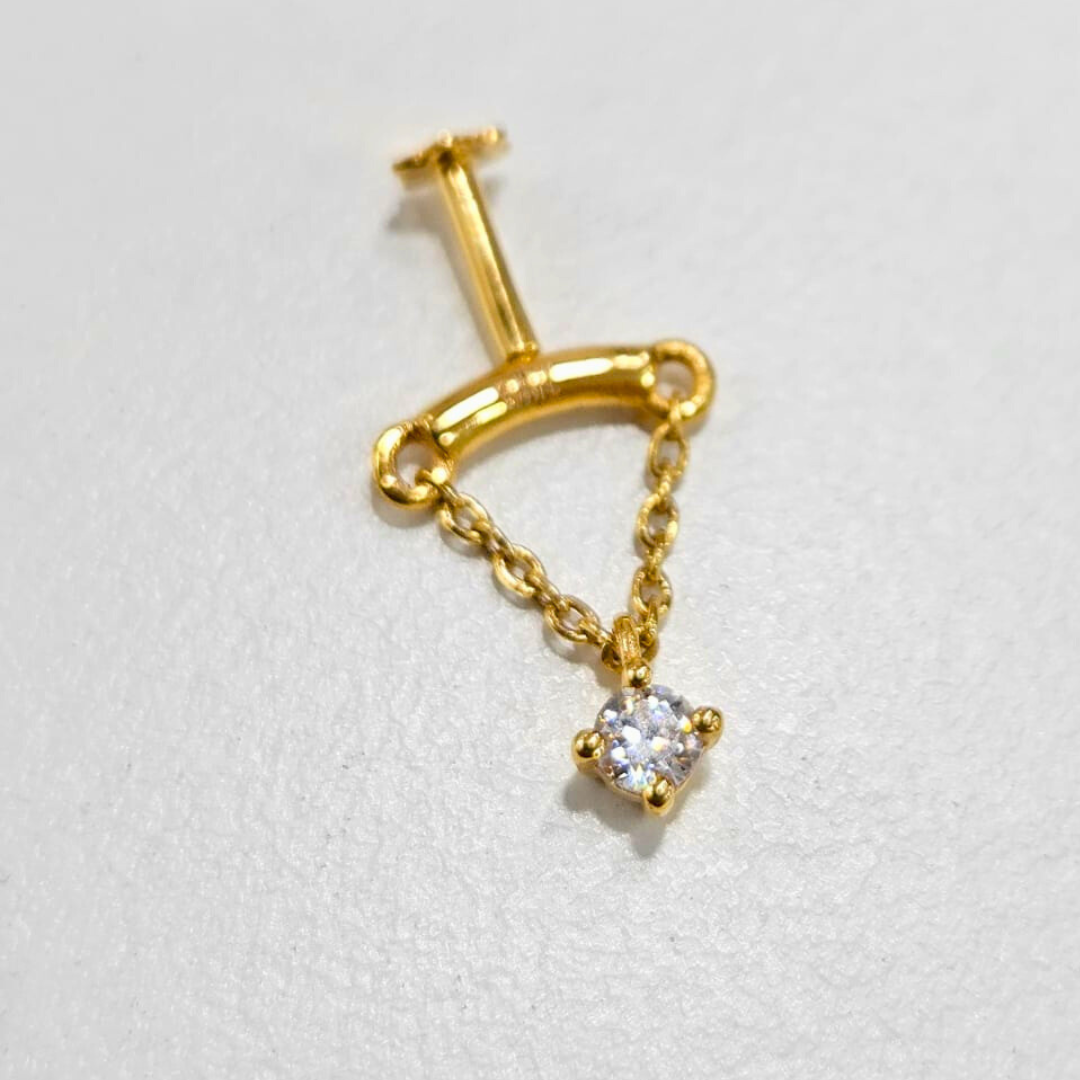 Hanging Bugadi in Moissanite and Diamond by Vai Ra