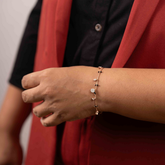 Mangalsutra charm Bracelet lab diamond Vai ra