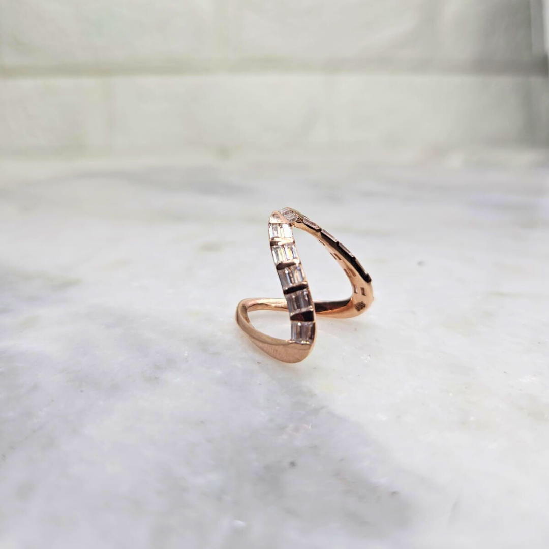 Juliet Vanki Ring Moisannite and Lab Diamond by Vai Ra
