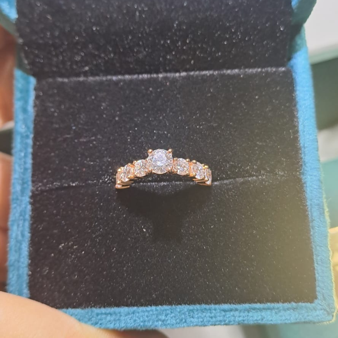 Yuri Solitaire Ring in Moissanite and Lab Diamond by Vai Ra