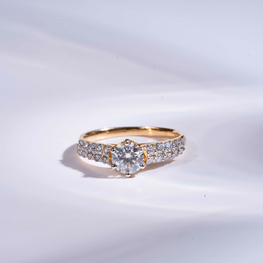 Ora 1.31 Carat Ring in Moissanite  and Lab Diamond by Vai Ra