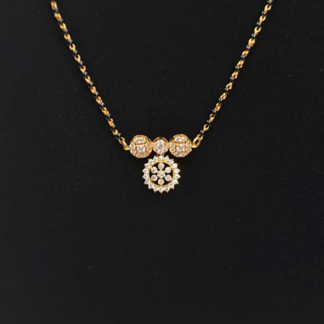Janani Mangalsutra in Moissanite or Diamond by Vai Ra