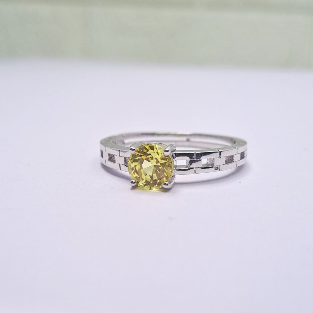 Kapila Yellow Sapphire Solitaire Ring by Vai Ra