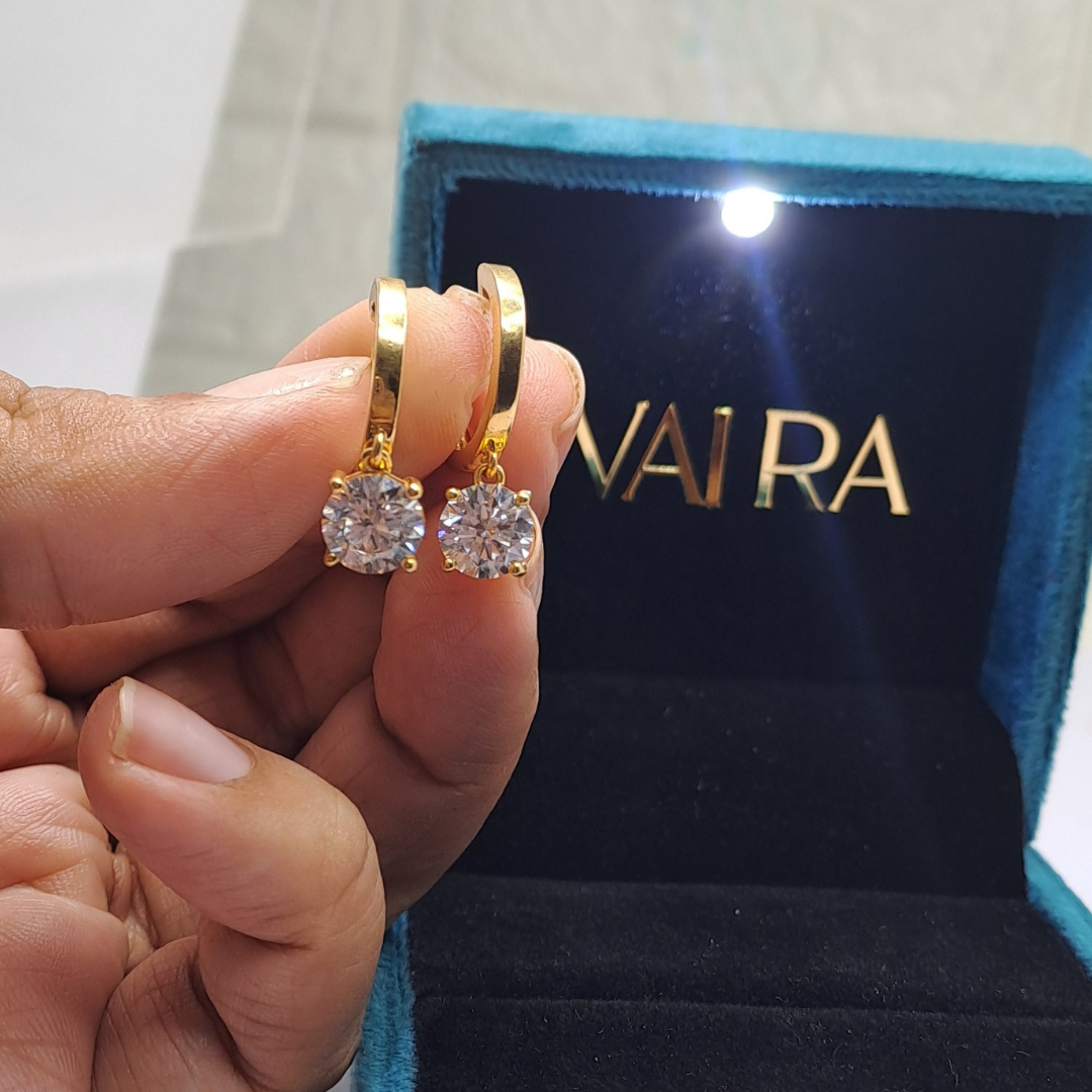 Lalita Earrings Moissanite Lab diamond by Vai Ra