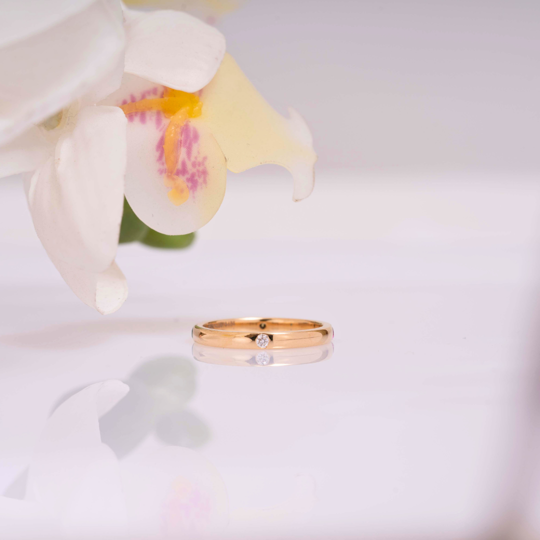 Neema Women's Band in Moissanite and Lab and Natural Diamond by Vai Ra