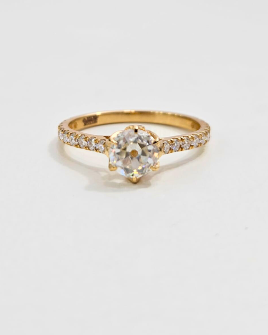 Minnal Old European Cut 1.37 CT by Vai Ra in Moissanite and Lab Diamond