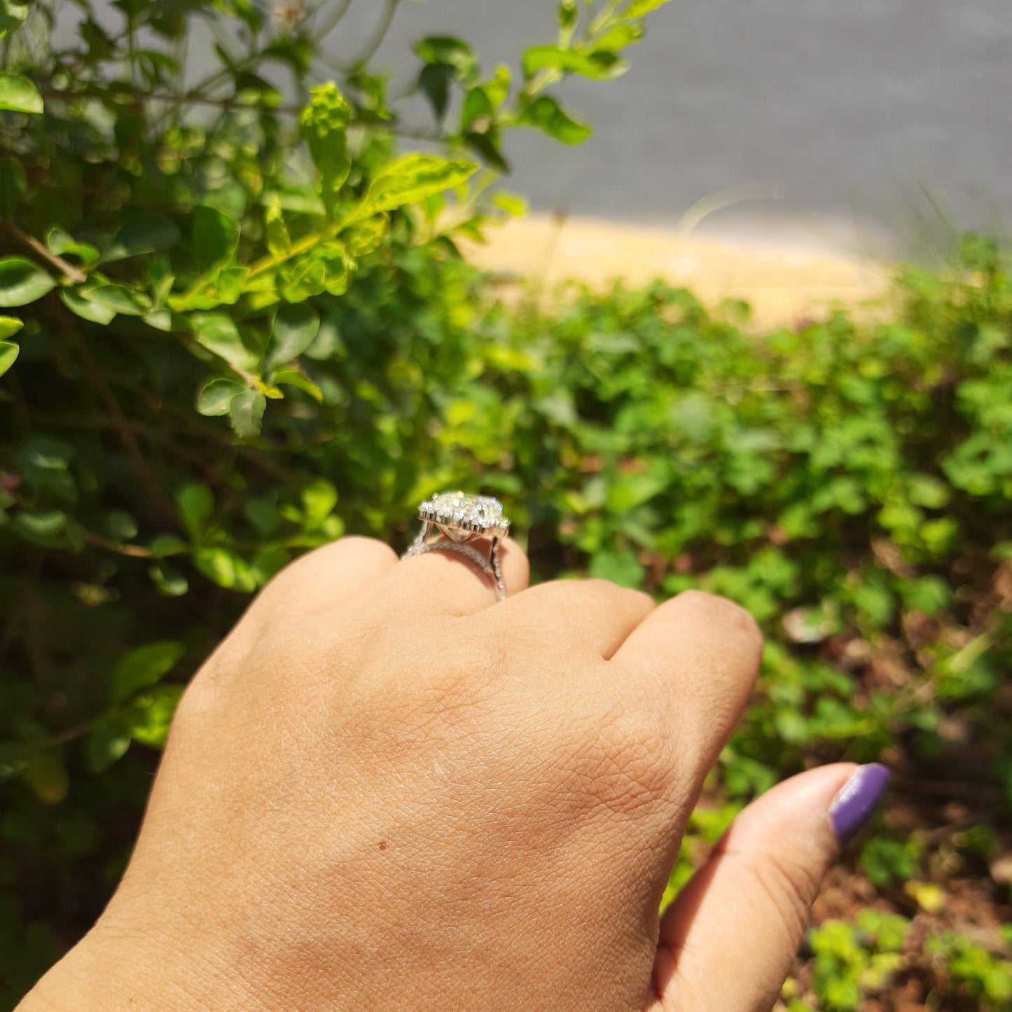 Mirelle Statement 7.29 Carat Diamond and Moissanite Ring by Vai Ra