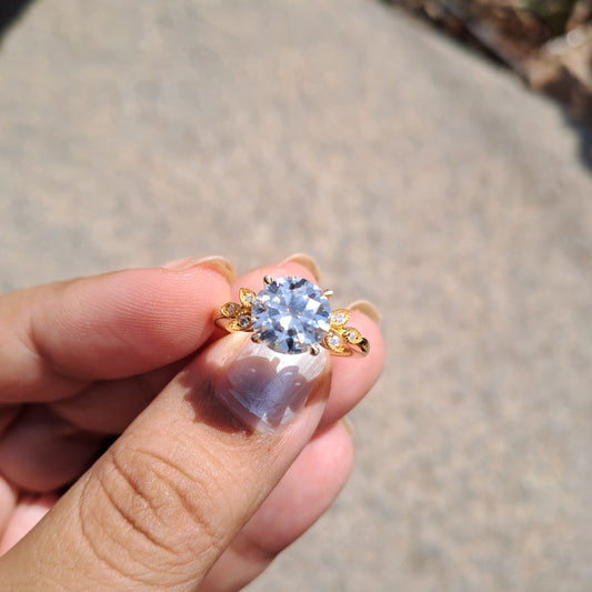 Vintage Bouqet Solitaire Lab diamond moissanite