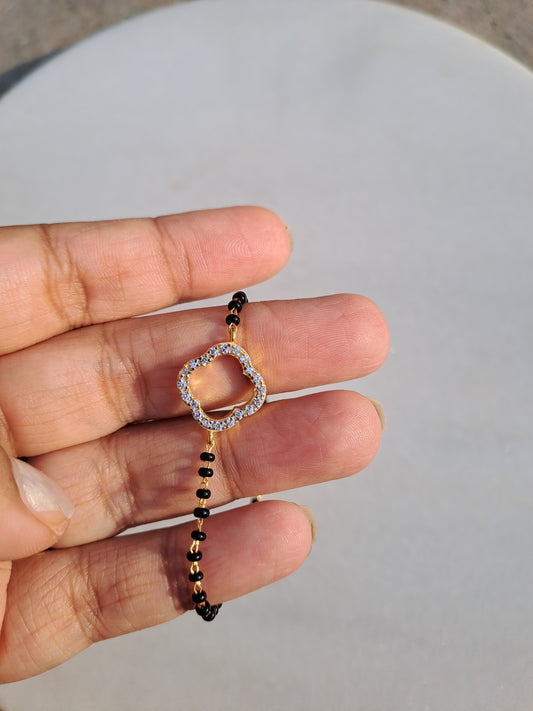 Clover Moissanite diamond Bangle Mangalsutra bracelet