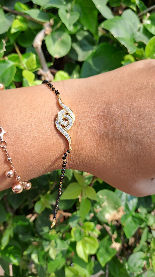 Holy knot Moissanite Diamond Bangle and Mangalsutra chain