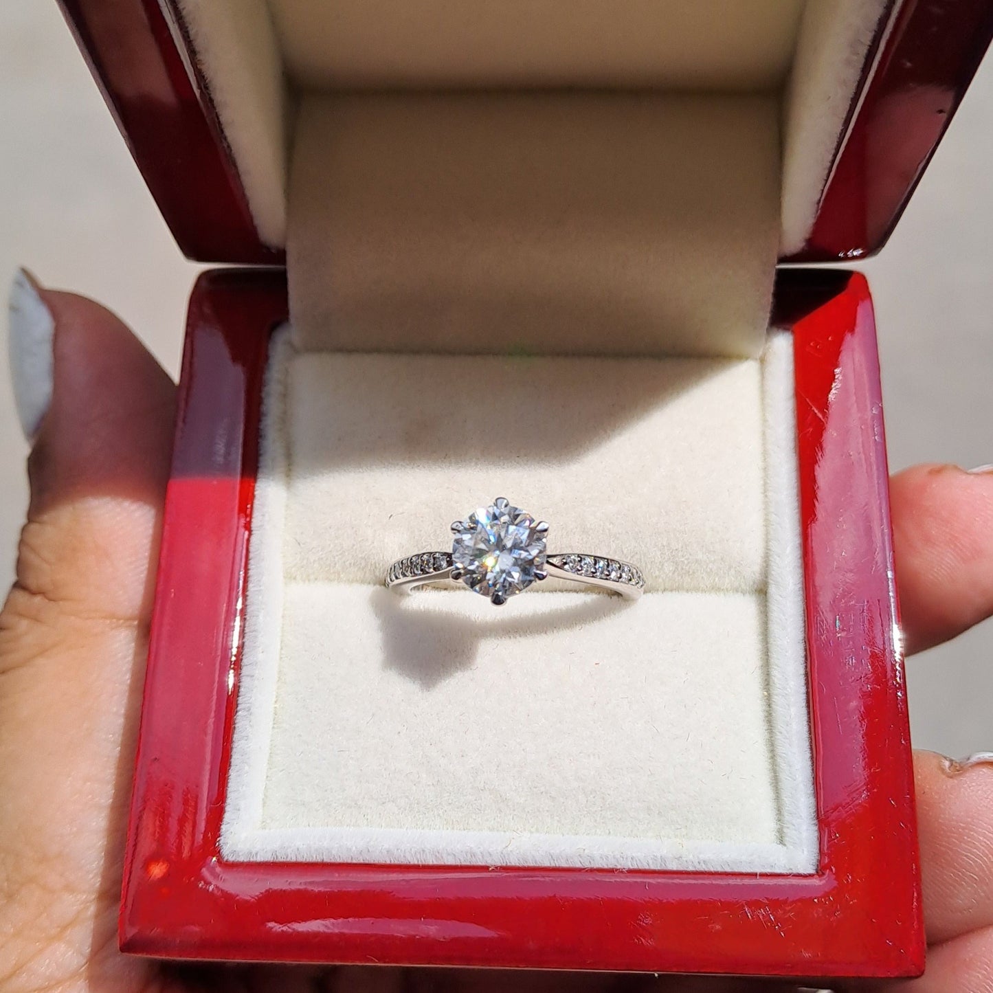 The Isabella Ring (1.28 CT) moissanite diamond