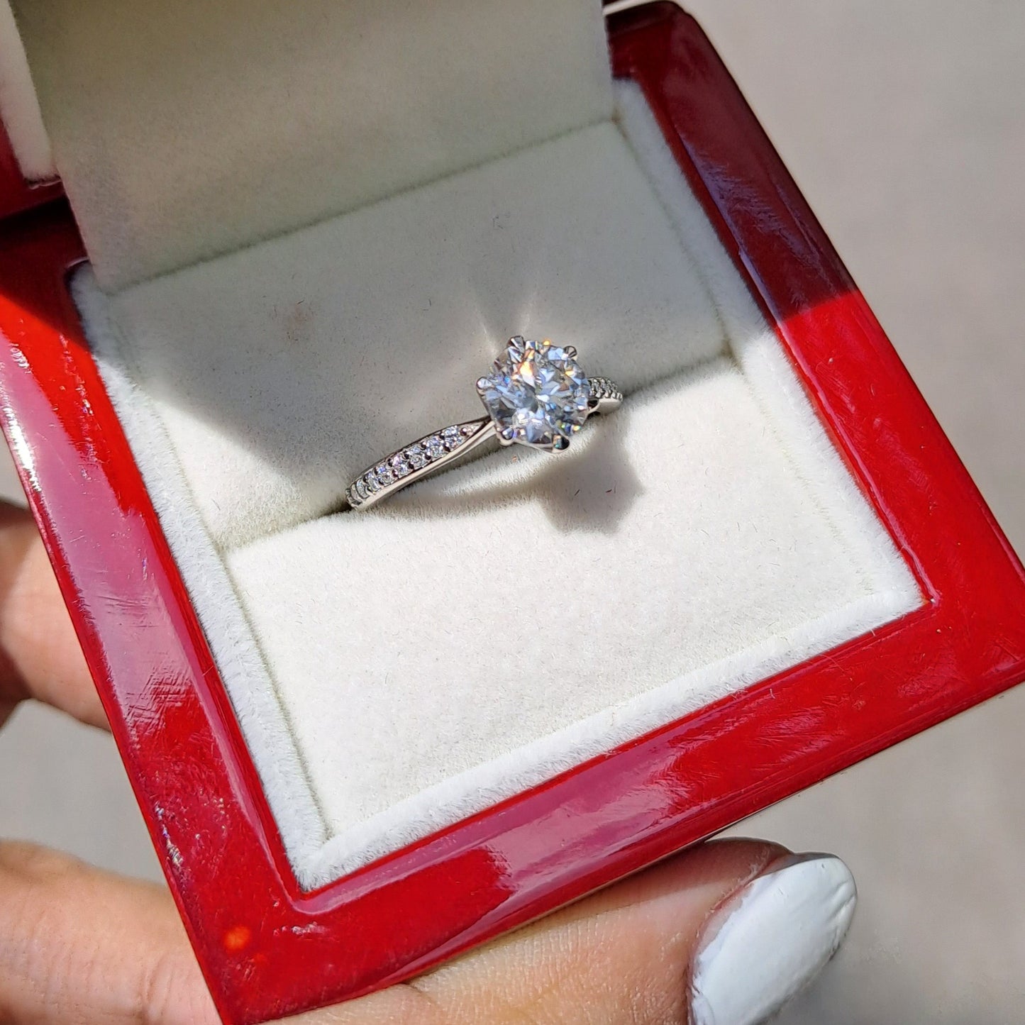 The Isabella Ring (1.28 CT) moissanite diamond