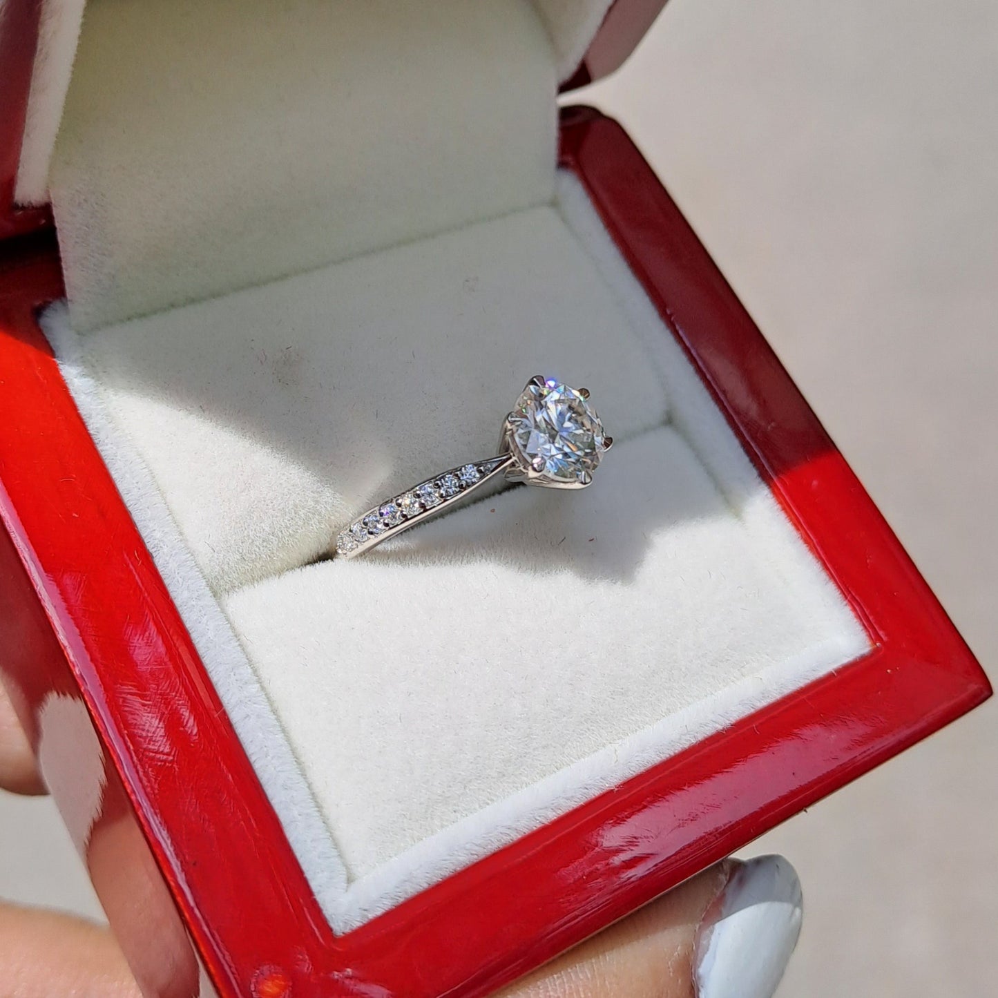 The Isabella Ring (1.28 CT) moissanite diamond