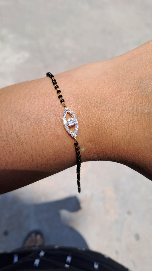 Evil eye Moissanite diamond Plain chain and Mangalsutra