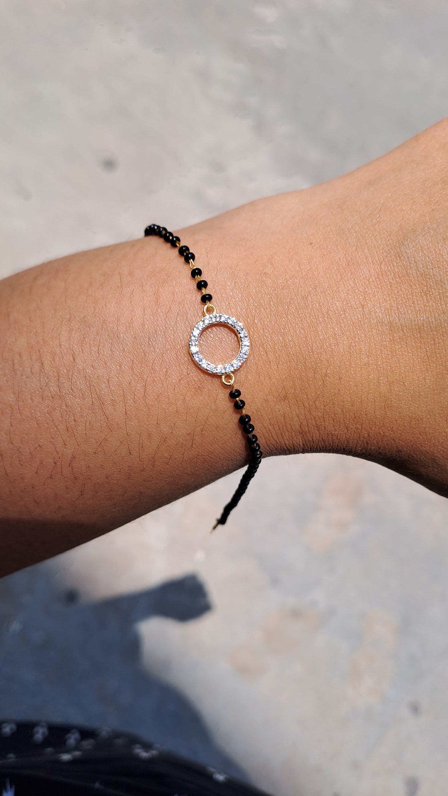 Eternity Circle Moissanite diamond Mangalsutra Bangle bracelet