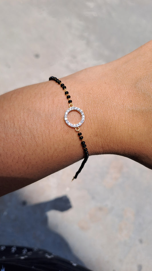 Eternity Circle Moissanite diamond Mangalsutra Bangle bracelet