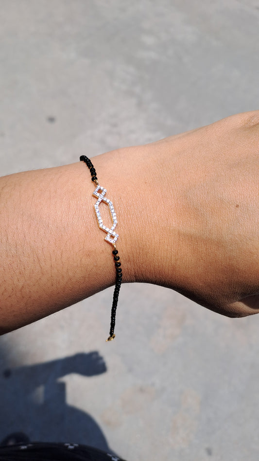 Geometry Moissanite diamond Bangle mangalsutra
