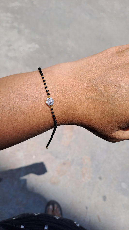 Cluster Mangalsutra moissanite diamond Bracelet
