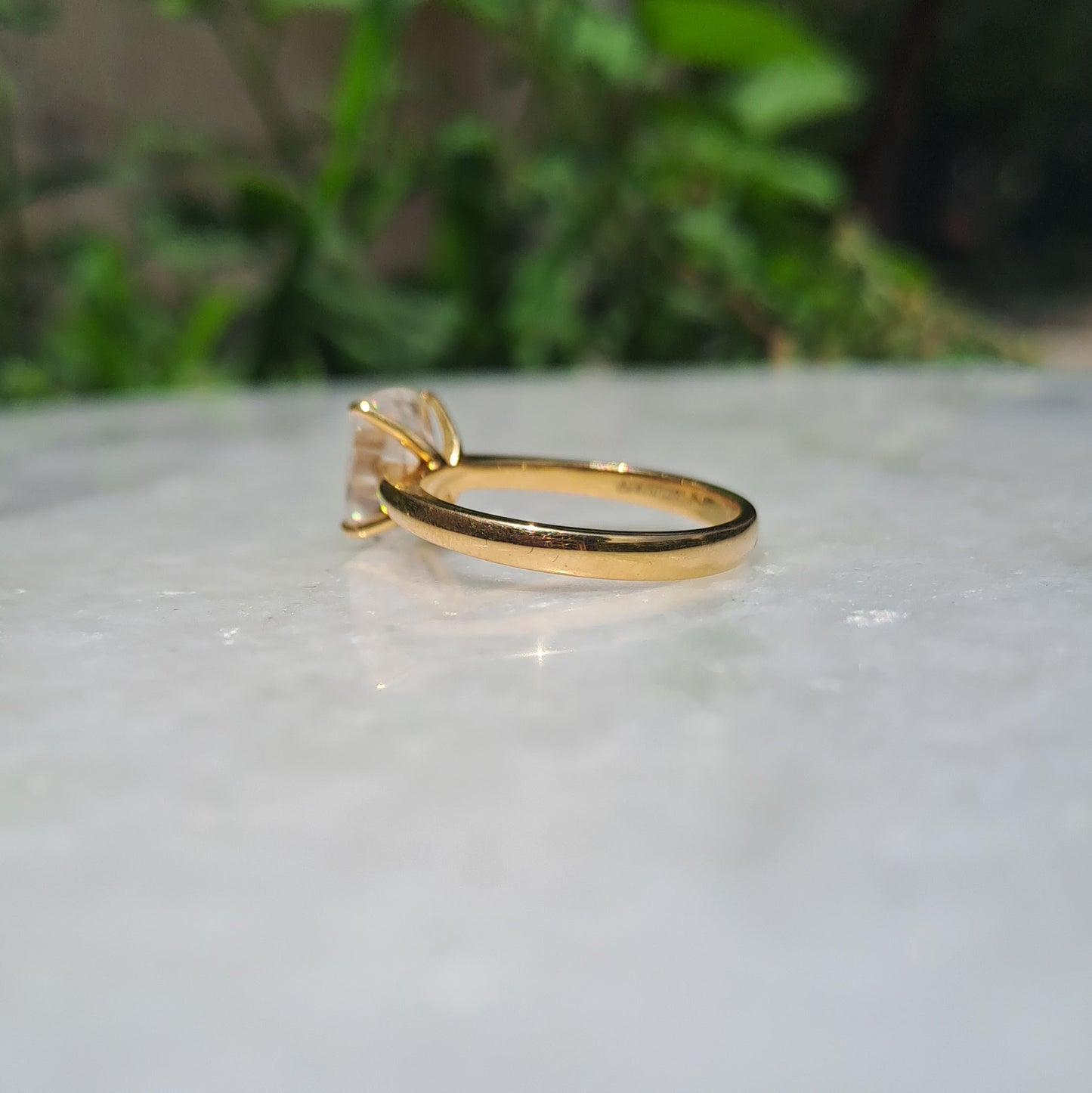 Aswi Cushion Solitaire Ring (2.72CT in 22Kt Gold)