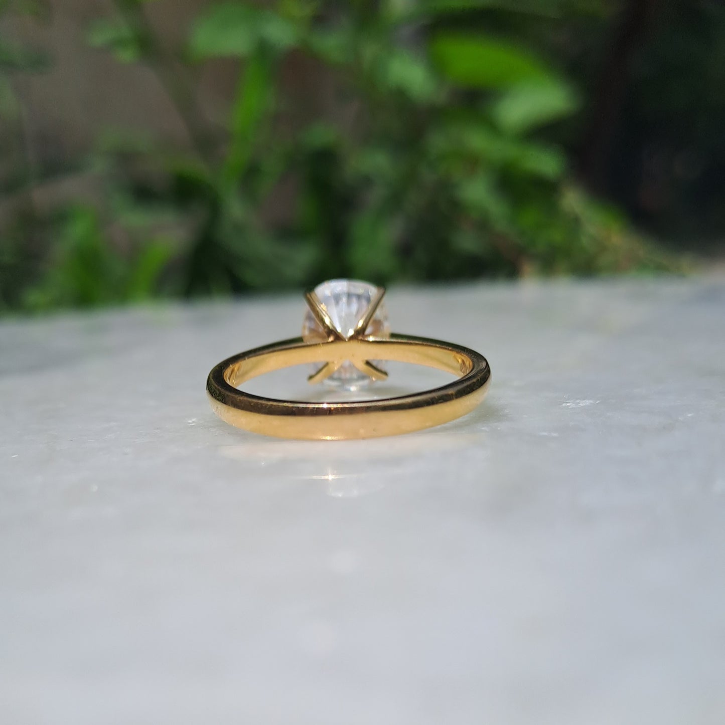 Aswi Cushion Solitaire Ring (2.72CT in 22Kt Gold)