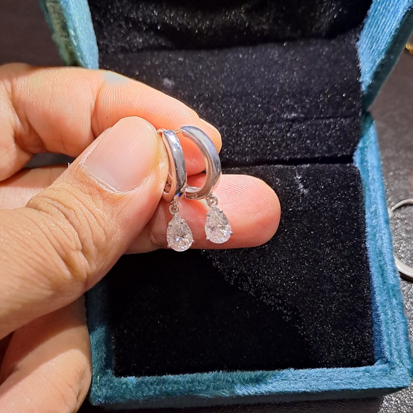 Pear Moissanite Drops