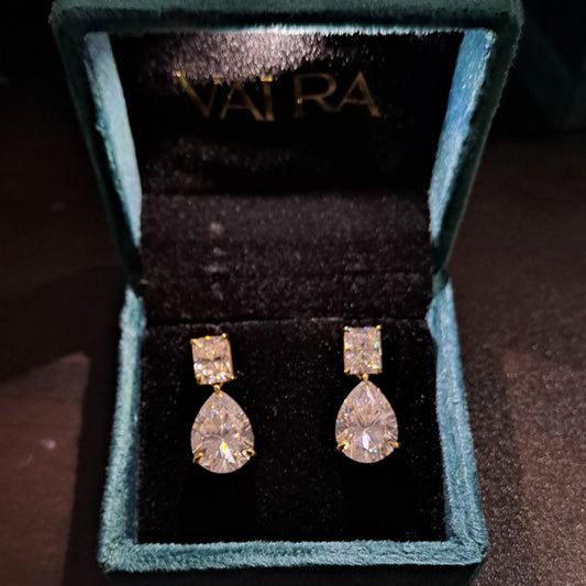 Moissanite Diamond Statement Earrings