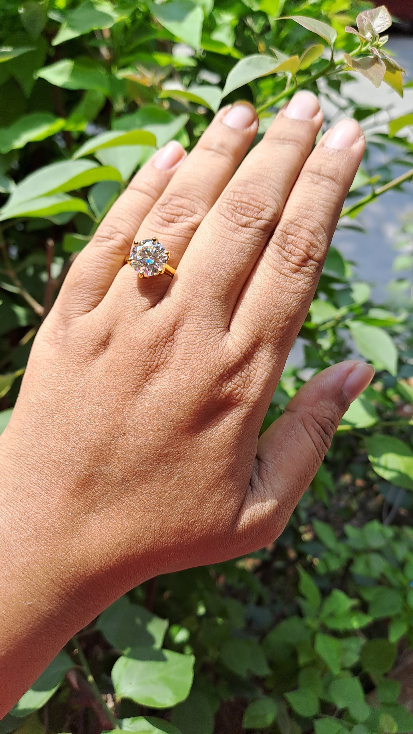 Moissanite Diamond Solitaire Ring