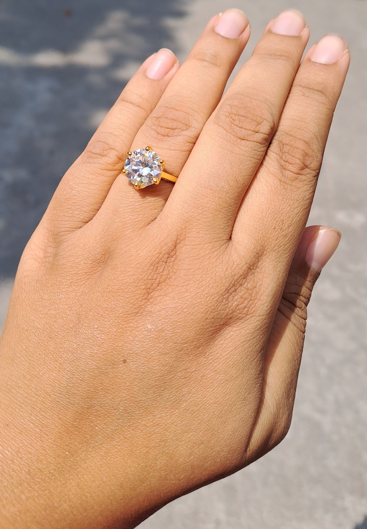 Moissanite Diamond Solitaire Ring
