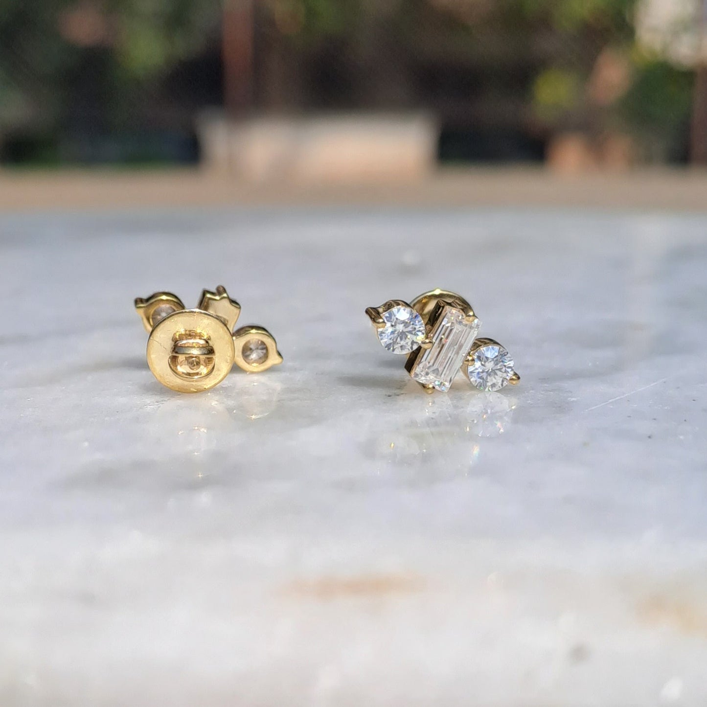 Jaisvi Moissanite and Lab diamond Ear Rings by Vai Ra