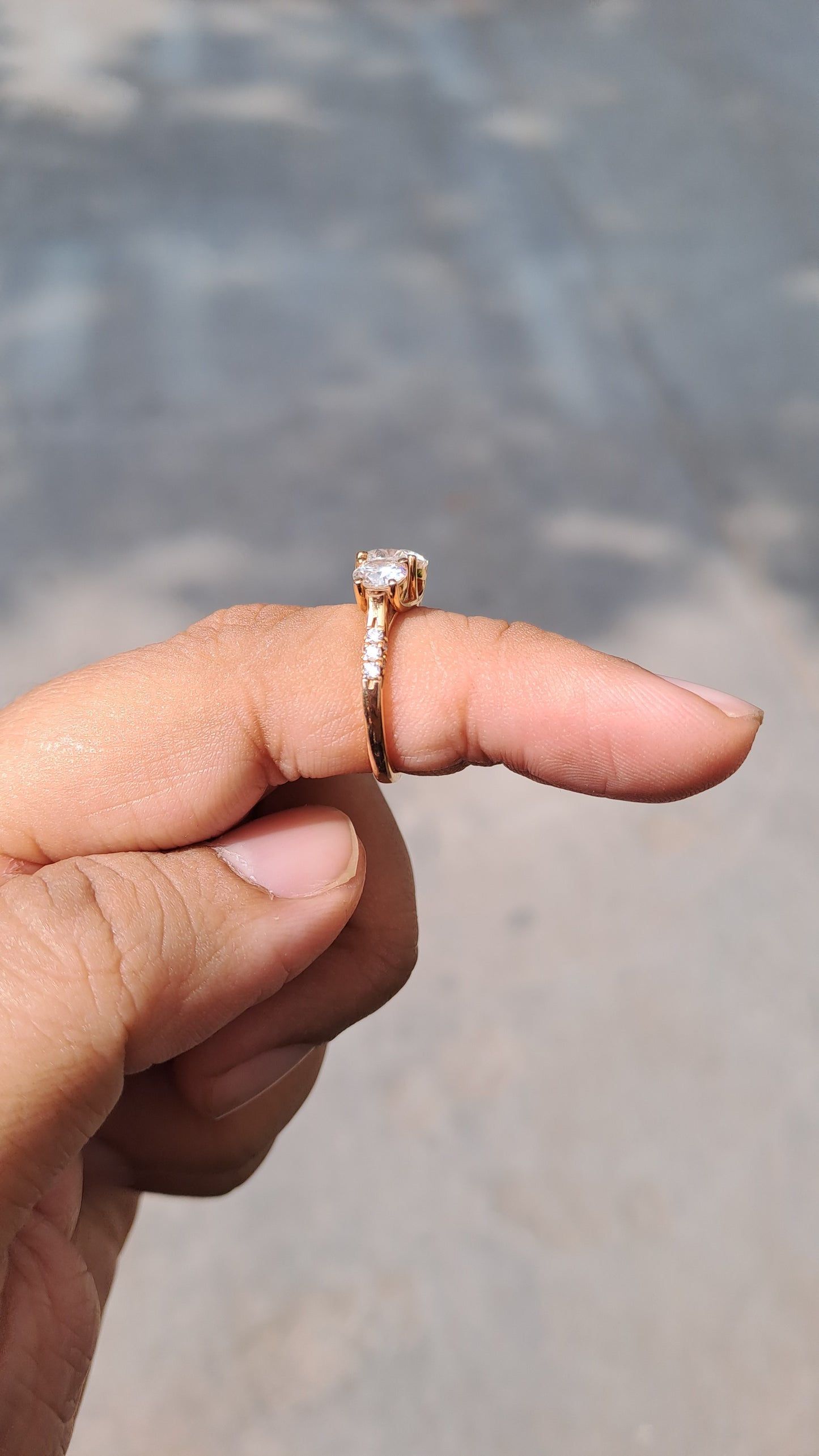Vai Ra Moissanite Threestone Ring