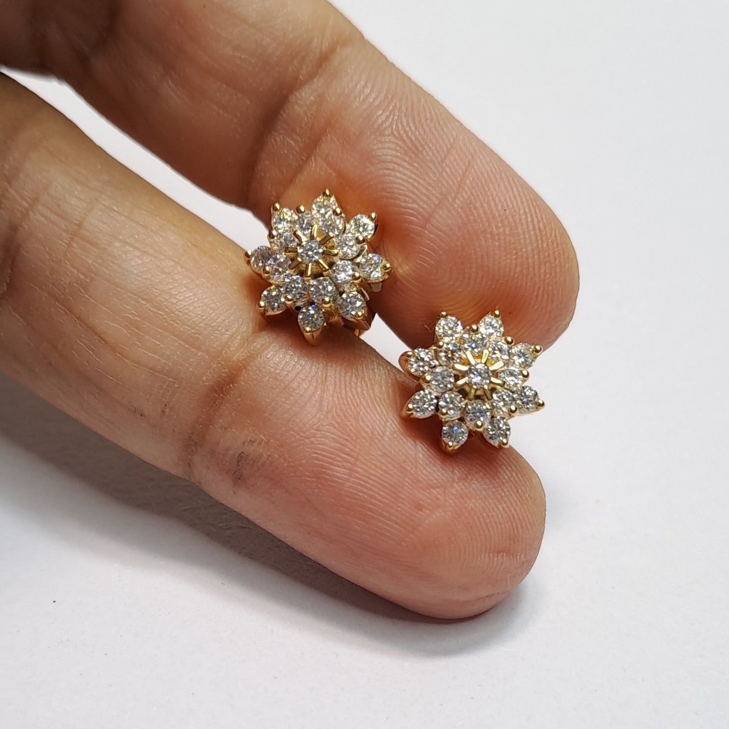 Mogra Moissanite Ear Rings by Vai Ra