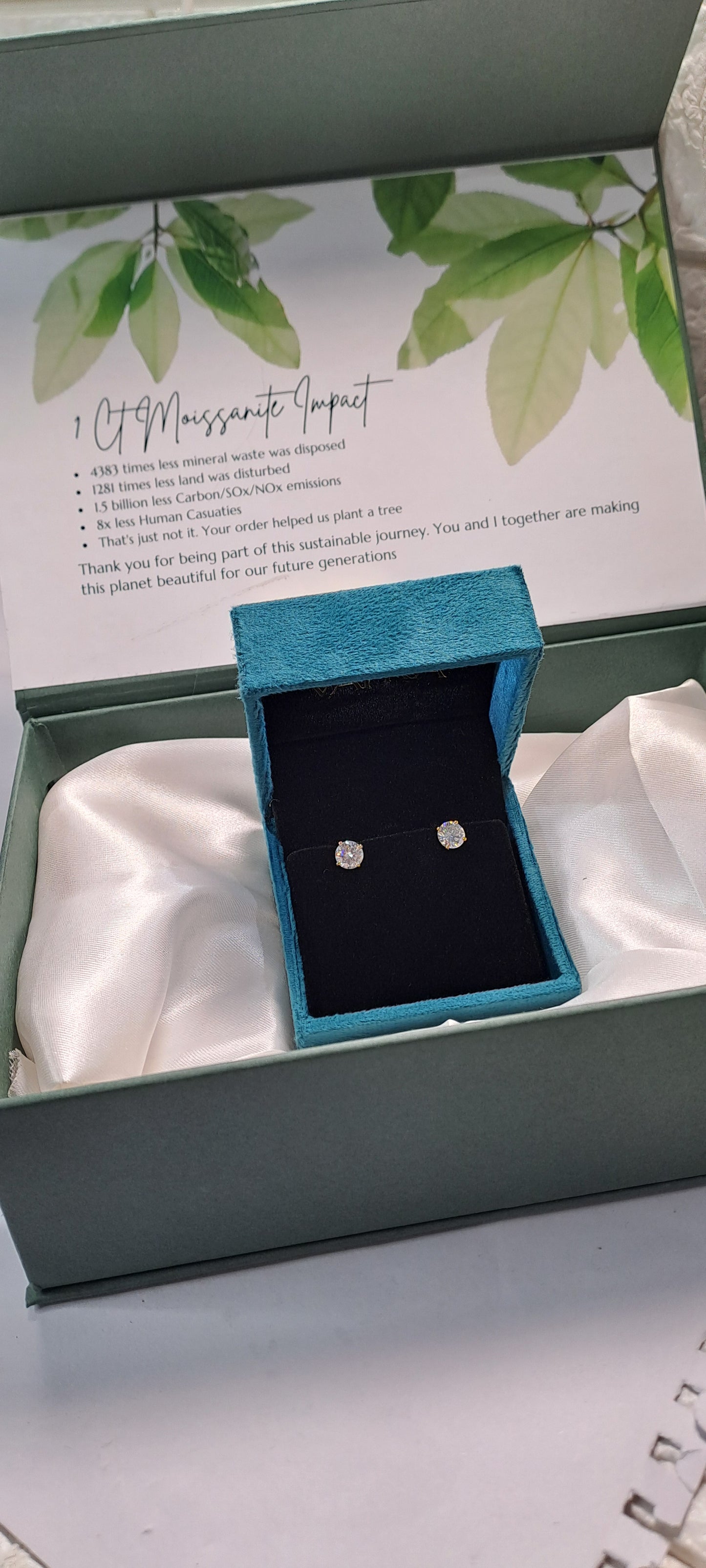 1.5 CT Each Round Solitaire Earrings