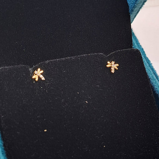 Dragon Fly Ear Piercings in Moissanite and Diamond
