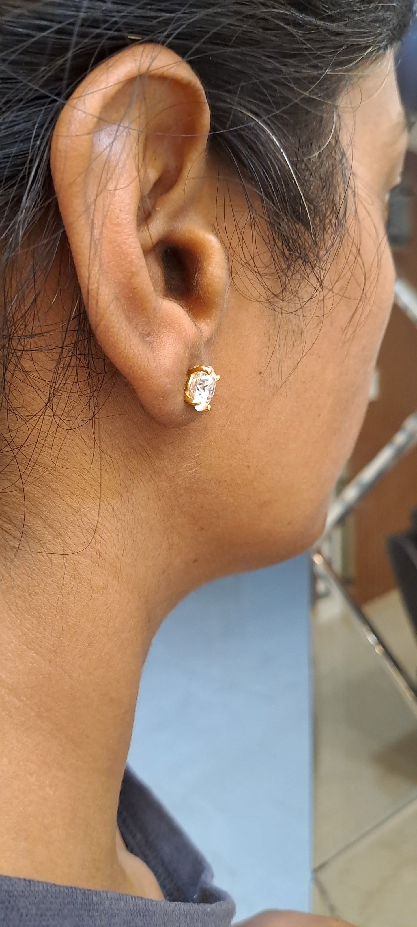 Four Prong Solitaire 2 Carat Ear Rings Martini Setting by Vai Ra
