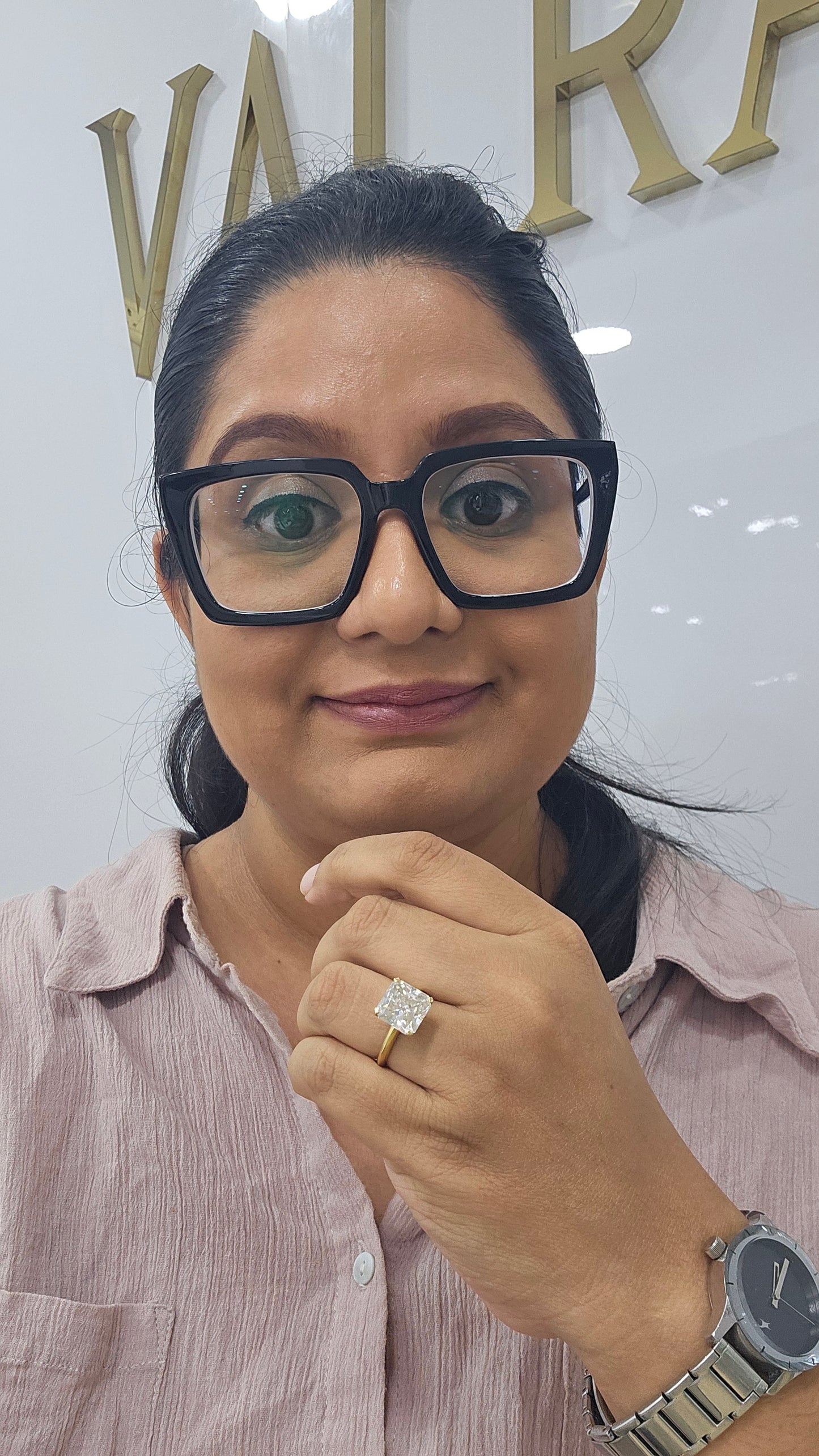Anvi Statement Ring in Moissanite by Vai Ra