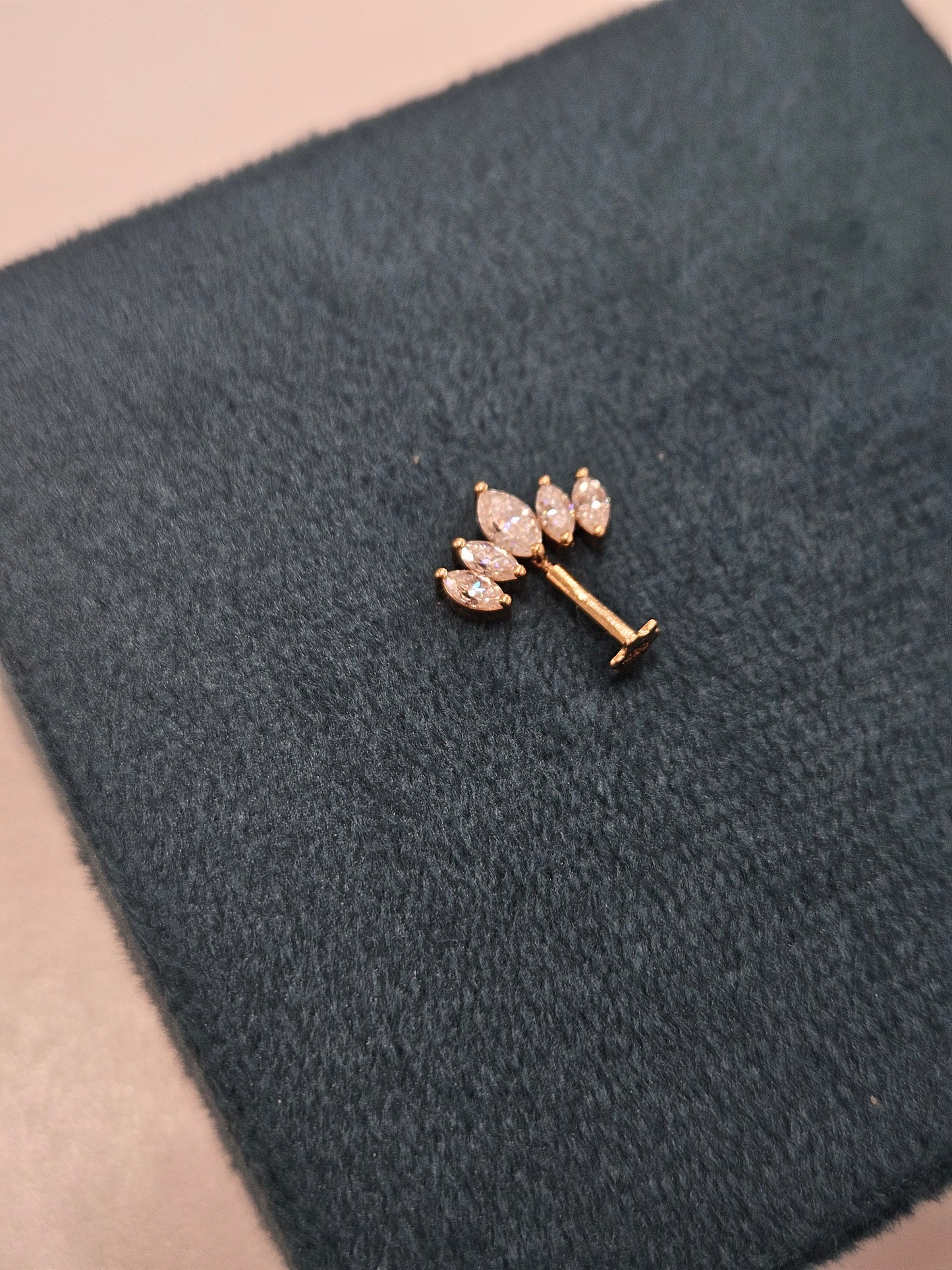 Lotus fixed Bugadi Piercing Earrings