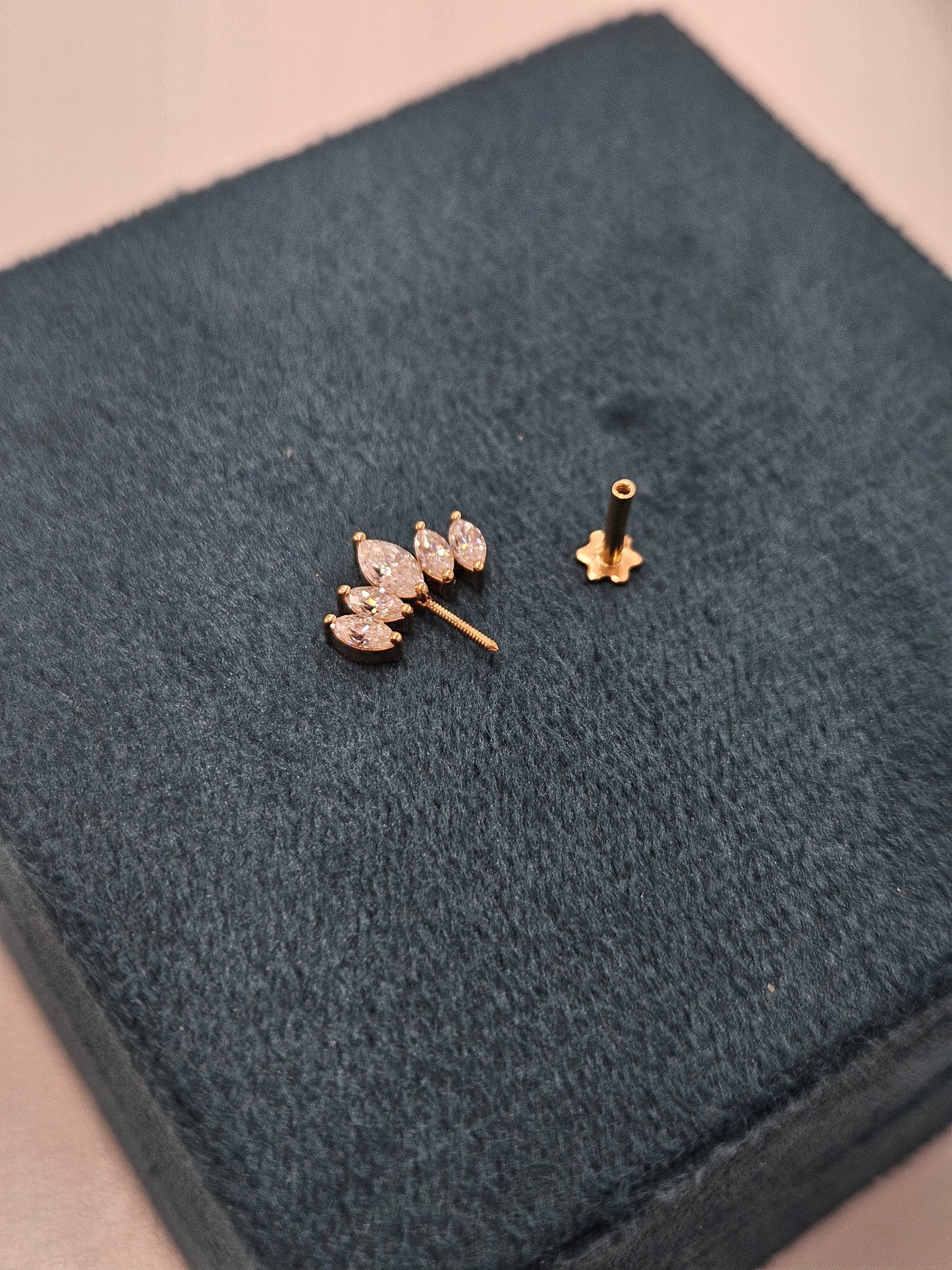 Lotus fixed Bugadi Piercing Earrings