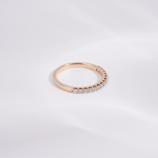 Hestia Half eternity Band in Moissanite and Diamond by Vai Ra