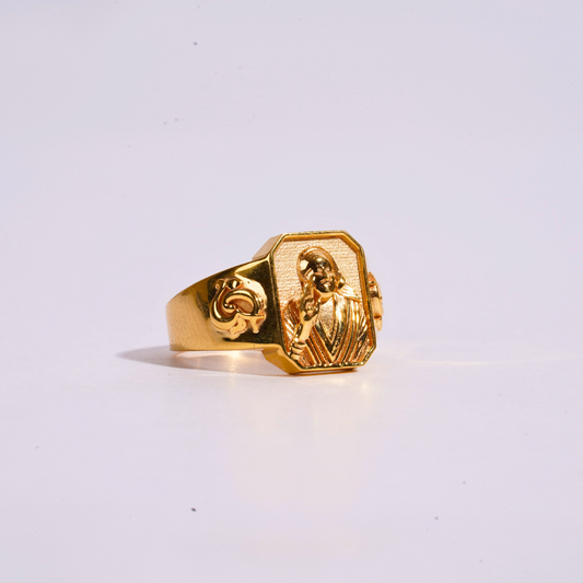 Sai Baba Diety Signet Ring in Gold