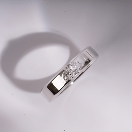 Agon Men's Band in Platinum 0.29 CT