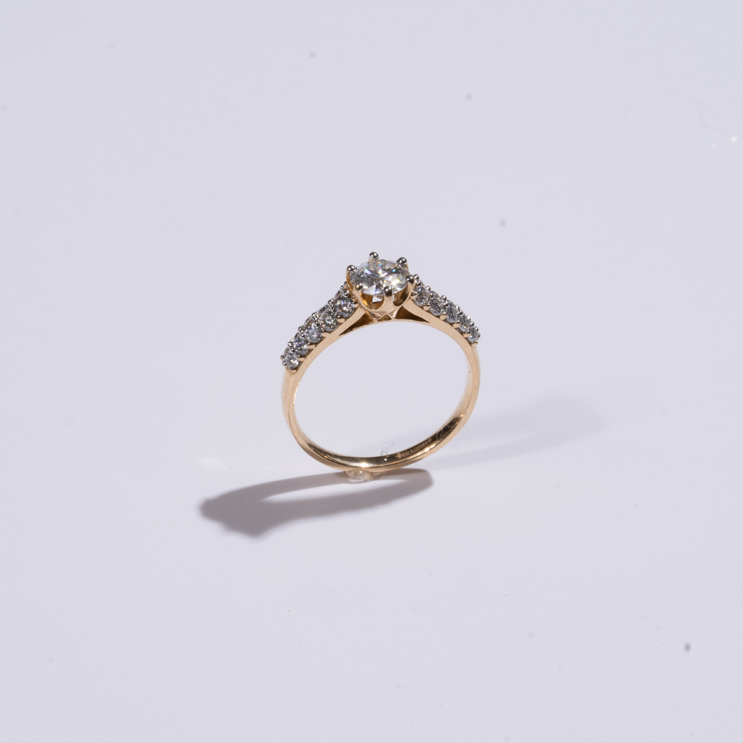 Ora 1.31 Carat Ring in Moissanite and Lab Diamond by Vai Ra